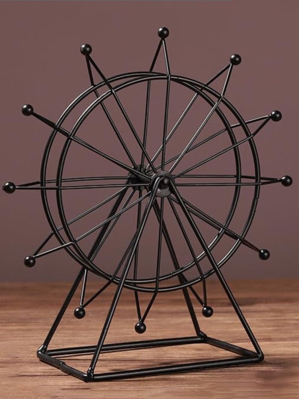 NWOT! LIFTATAPA Black Metal Ferris Wheel Shelf Decor
